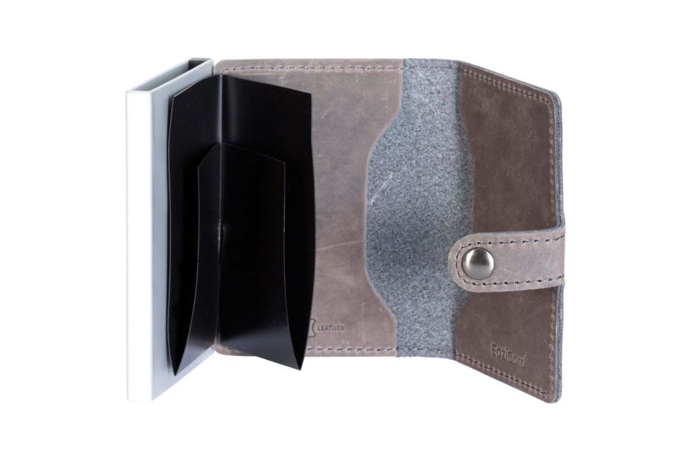 Porta Carte Eazicard Pelle Grey/Silver Eazicard