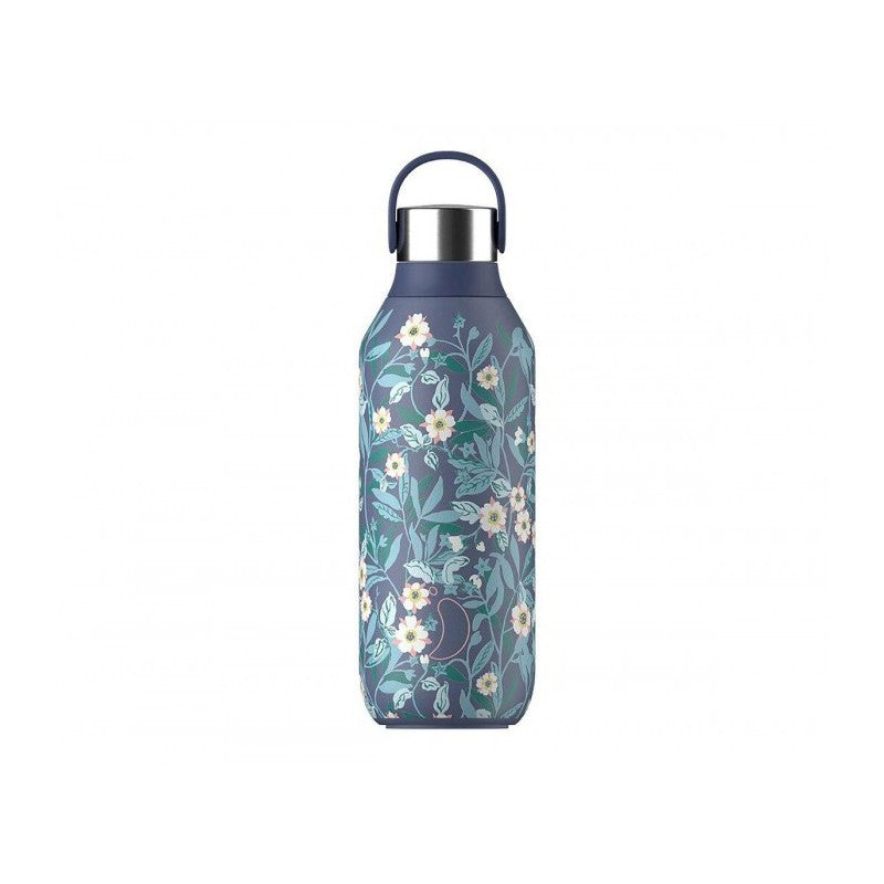 Bottiglia Bottle 500ml Liberty Blossom Whale Blu Chilly's