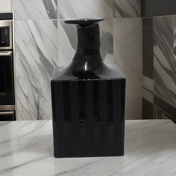 Vaso Bottiglia Grande Nero Livellara
