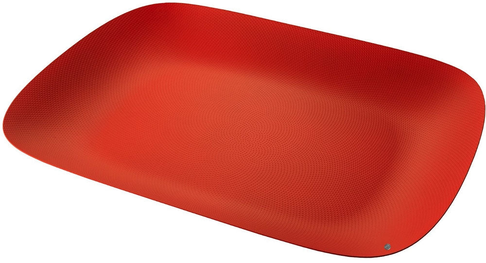 Moire`,Vassoio Texture Rosso Alessi Alessi