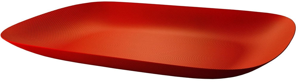 Moire`,Vassoio Texture Rosso Alessi Alessi