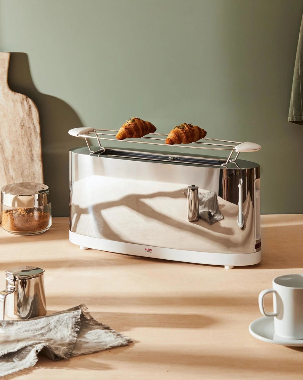 Tostapane con griglia scaldabrioche Bianco Alessi
