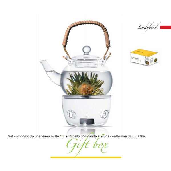 Theiera 1000 Ml Con Tea Box 6Pz E Fornello Lady Bi Rogaska