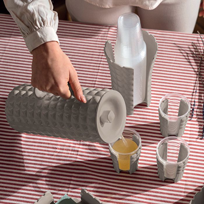 Set 6 Reggibicchieri Tiffany Grigio Tortora Guzzini Guzzini