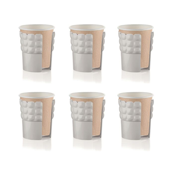 Set 6 Reggibicchieri Tiffany Grigio Tortora Guzzini Guzzini