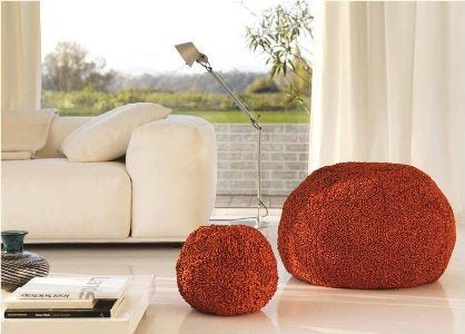 L`Oca Nera - Pouf Grande Corallo L'oca Nera