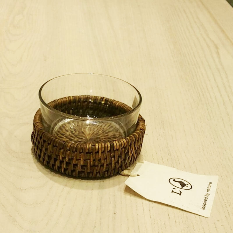 Formaggera Tonda Rattan Scuro L'oca Nera