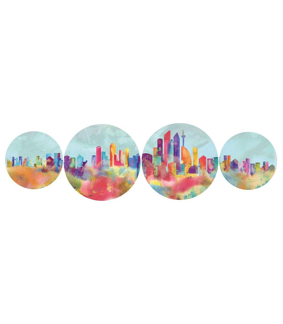 Piatti Decorativi Da Parete Seattle - Set 4 Pz L'oca Nera
