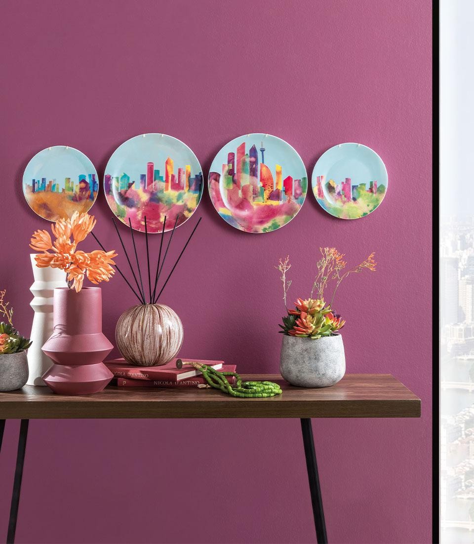 Piatti Decorativi Da Parete Seattle - Set 4 Pz L'oca Nera