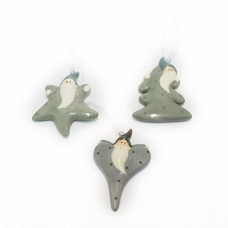 L`Oca Nera - Babbo Natale Piatto Set 3 Pz L'oca Nera