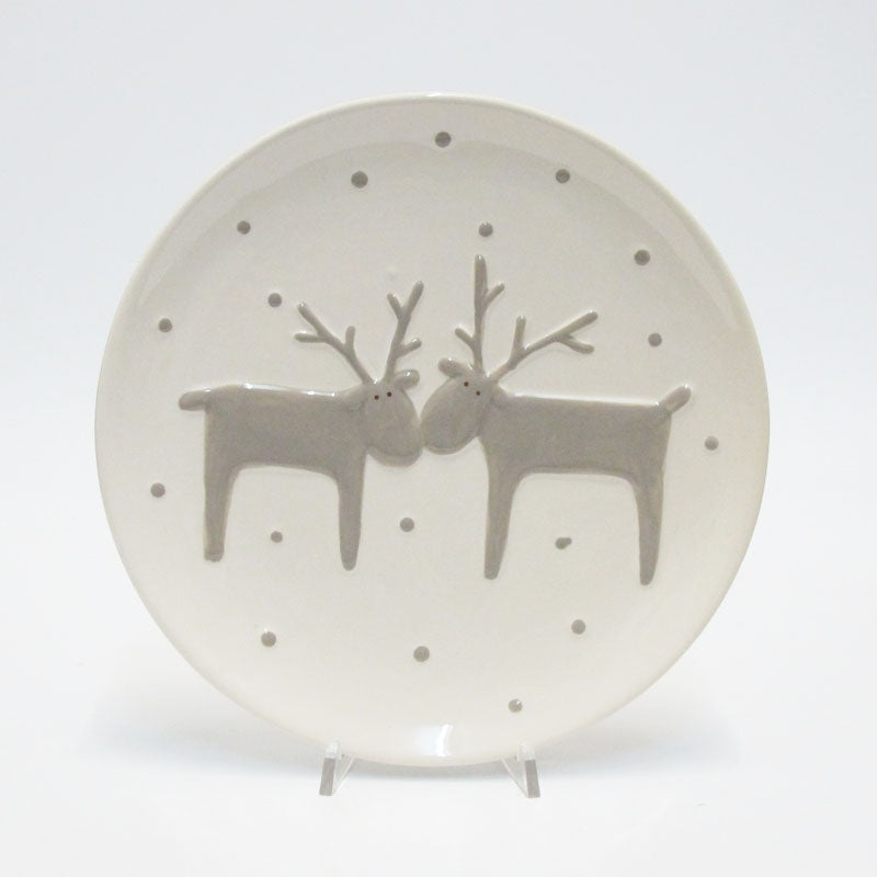 L`Oca Nera - Piatto Dolce Bianco Nordiche Magie L'oca Nera