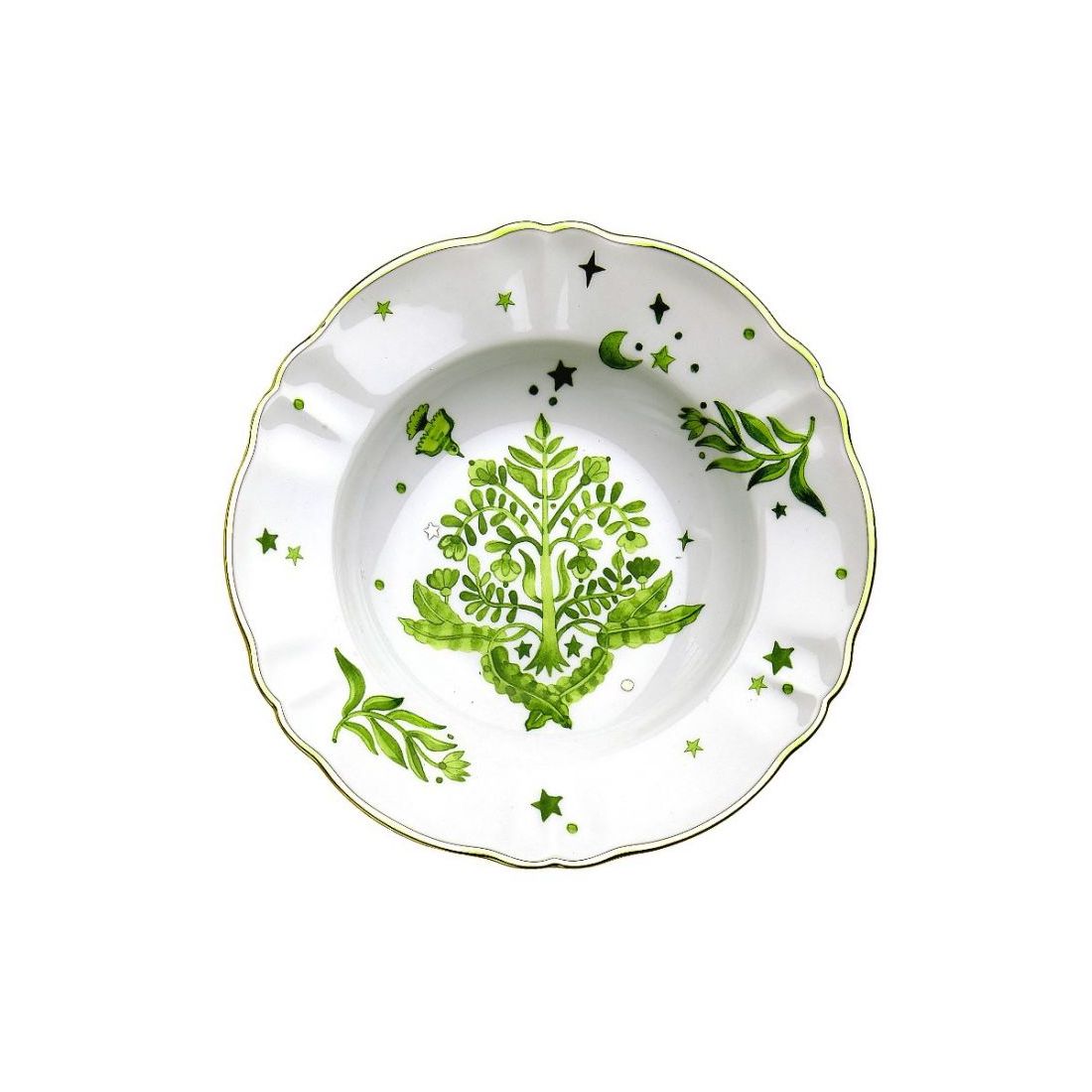 Set 3 Piatti Floreale Verde Tavola Scomposta Bitossi Home Bitossi Home