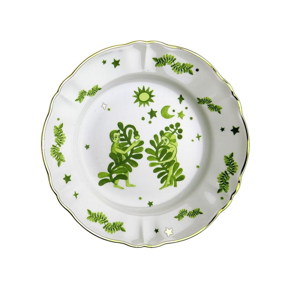 Set 3 Piatti Floreale Verde Tavola Scomposta Bitossi Home Bitossi Home