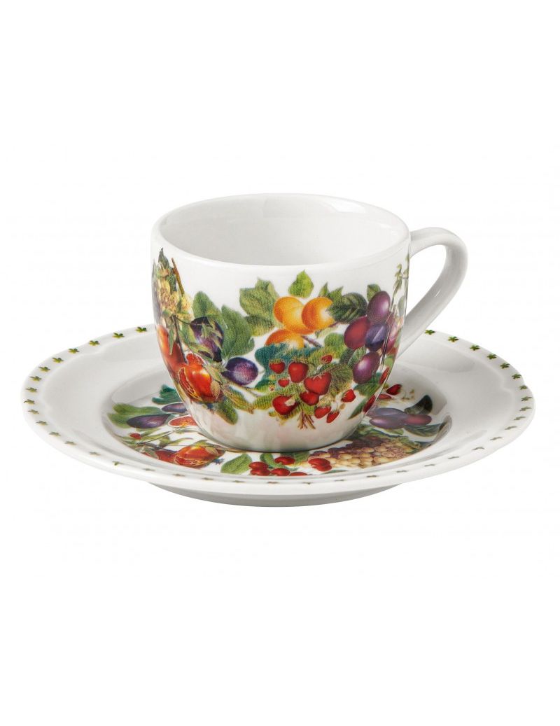 Tazzina Caffe Le Primizie Set 4 Pz Porcellana Brandani