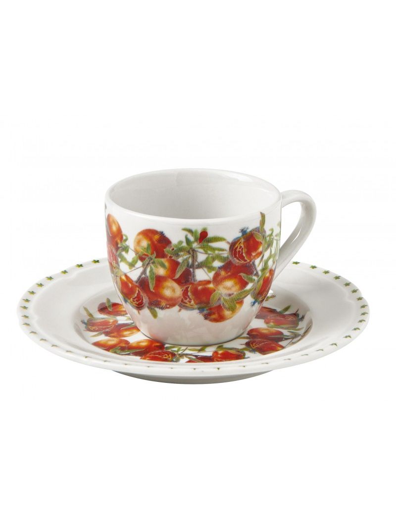 Tazzina Caffe Le Primizie Set 4 Pz Porcellana Brandani