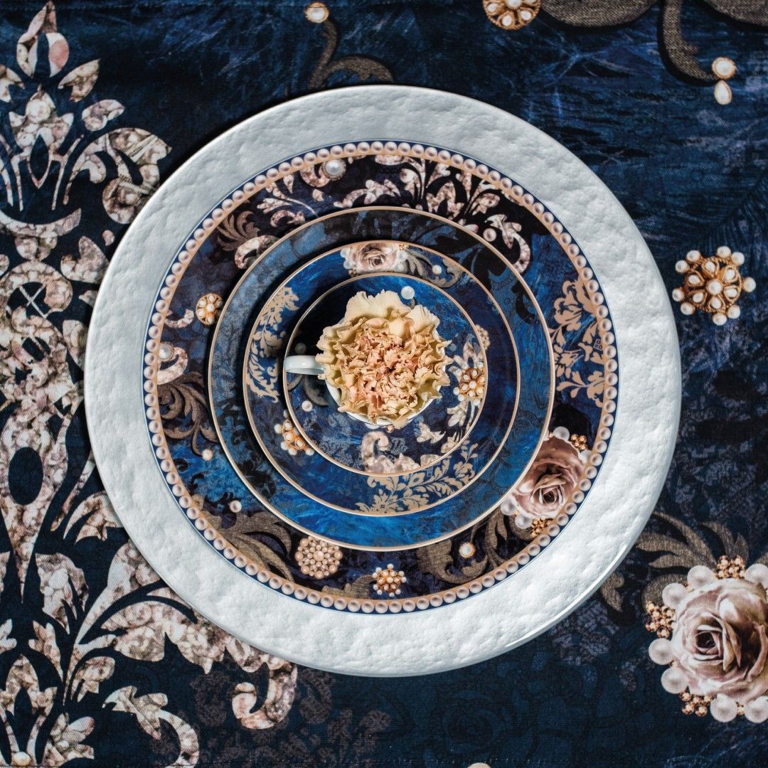 Tazzina Caffe Danubio Blu Set 2 Pz New Bone China Brandani