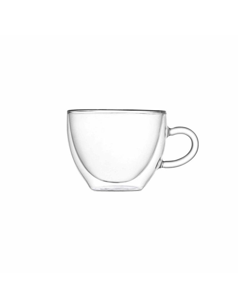 Tazza Cappuccino Double Wall Glass Set 2 Pz Vetro Brandani