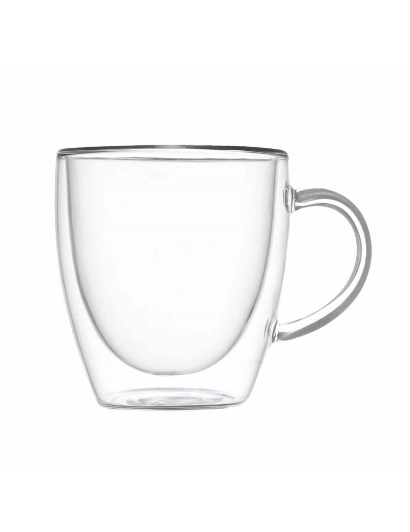 Mug Double Wall Glass Set 2 Pz Vetro Brandani