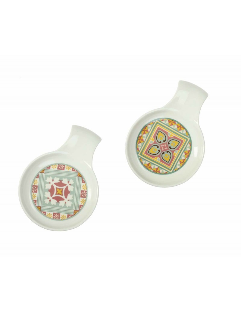 Eclettico Le Cementine Rosone/Girandola Set 2 Pz Porcellana Brandani Brandani