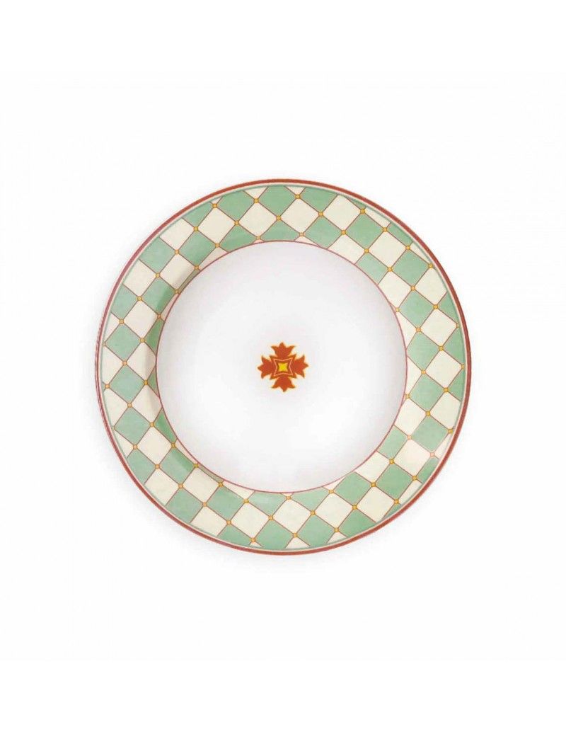 Tavola 18 Pz Le Cementine Quadrella Porcellana Brandani