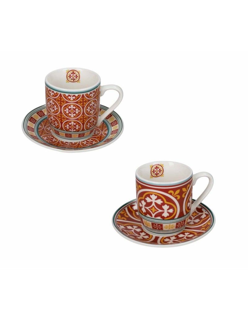 Tazzina Caffe Le Cementine Rosone Set 2 Pz New Bone China Brandani