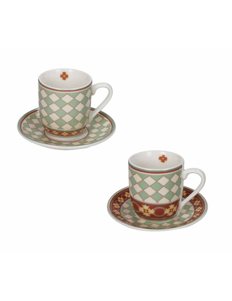 Tazzina Caffe Le Cementine Quadrella Set 2 Pz New Bone China Brandani