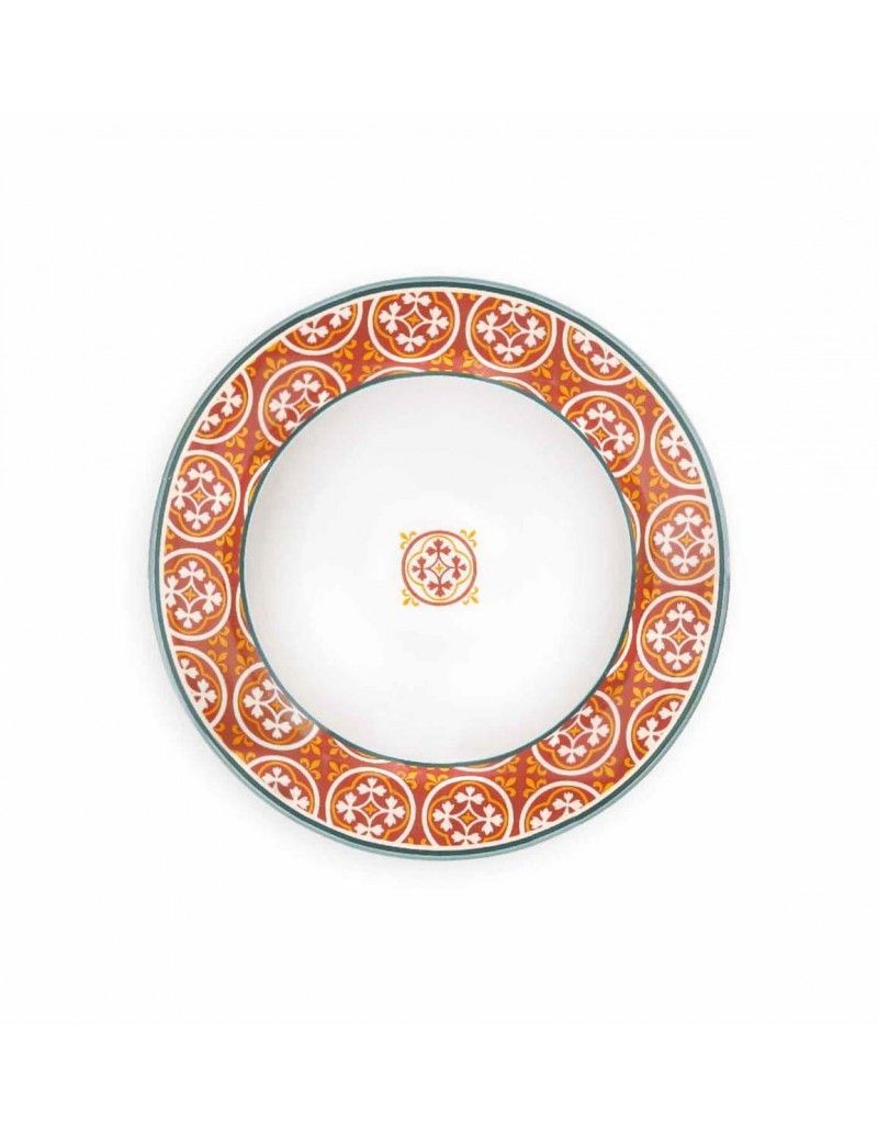 Tavola 18 Pezzi Le Cementine Rosone Porcellana Brandani Brandani