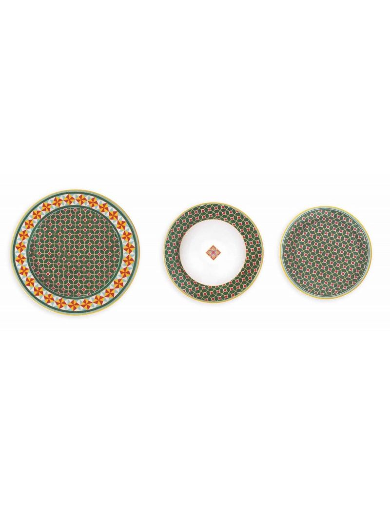 Tavola 18 Pz Le Cementine Girandola Porcellana Brandani Brandani