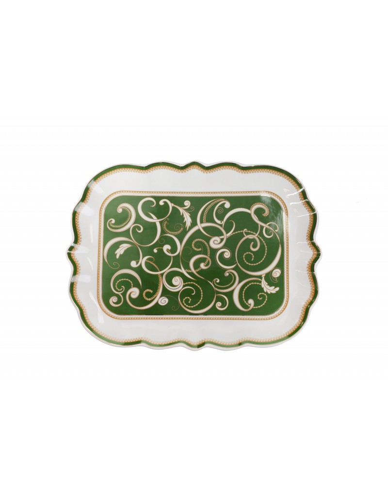 Vassoio Filo D`Oro Porcellana Brandani
