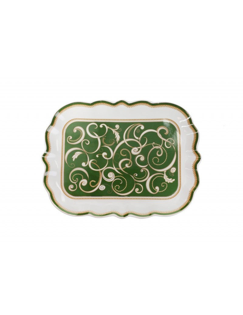 Vassoio Filo D`Oro Porcellana Brandani
