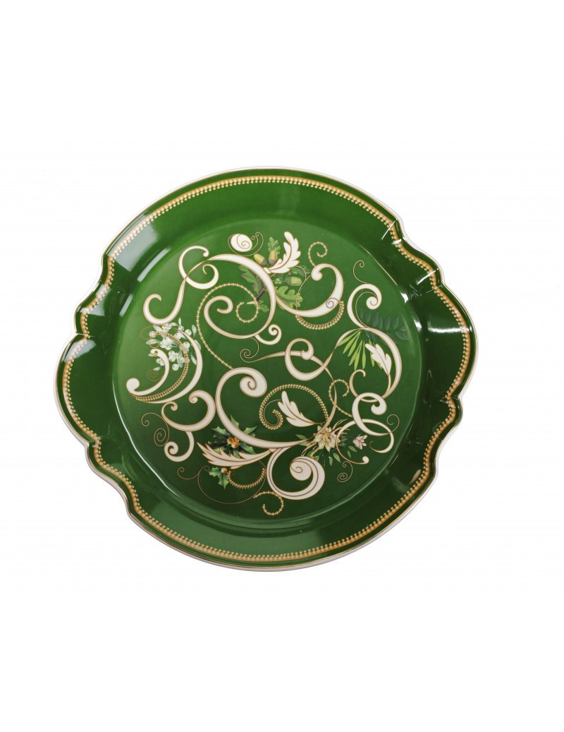 Vassoio Portata Filo D`Oro Porcellana (Verde) Brandani