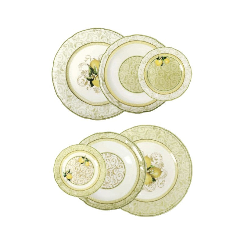 Tavola 18 Pz Limoni New Bone China Brandani