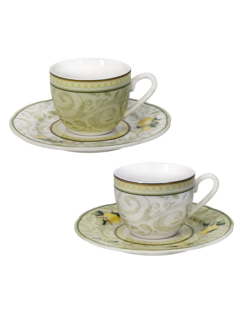 Tazzina Caffe Limoni Set 2 Pz New Bone China Brandani