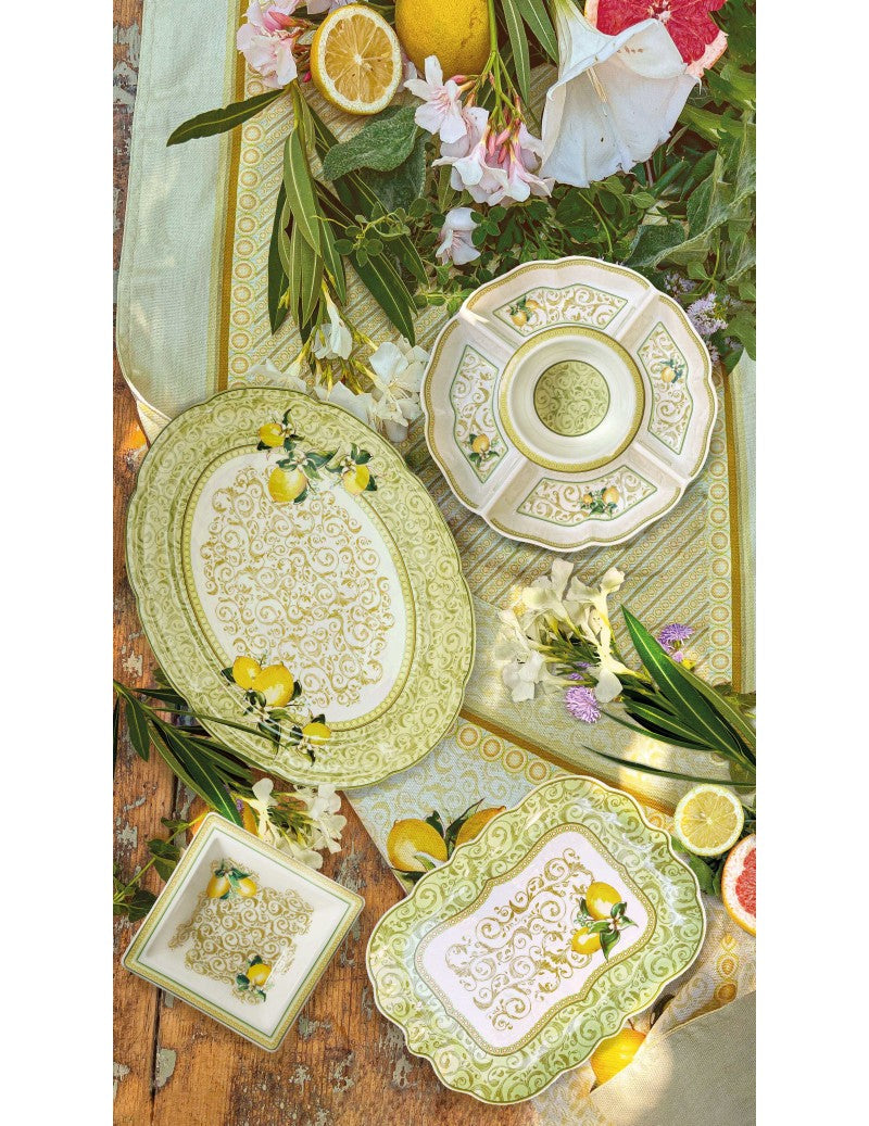 Antipastiera Limoni Porcellana Brandani