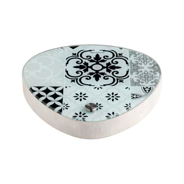 Tagliere Vetro E Legno Con 2 Coltelli Formaggio Alhambra Brandani Brandani