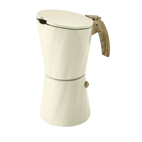 Brandani - Caffettiera Tower Vintage 4 Tazze Avorio Alluminio Brandani