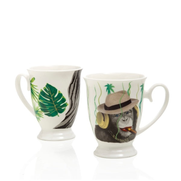 Brandani - Mug Savana Set 2 Pz Bone China Brandani