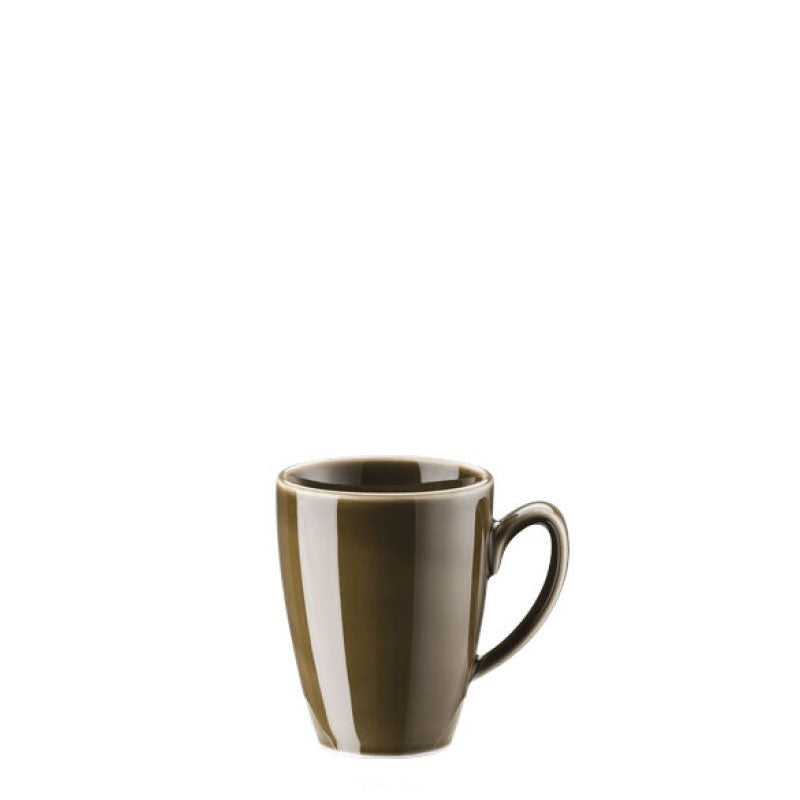 Brandani - Mug Pois Crema Con Coperchio Arancio Brandani