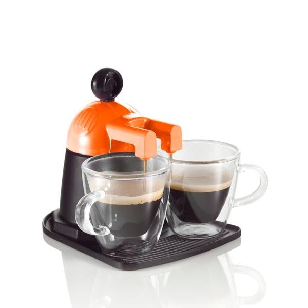 Brandani - Caffettiera Melita Express Arancio Alluminio Con 2 T Brandani