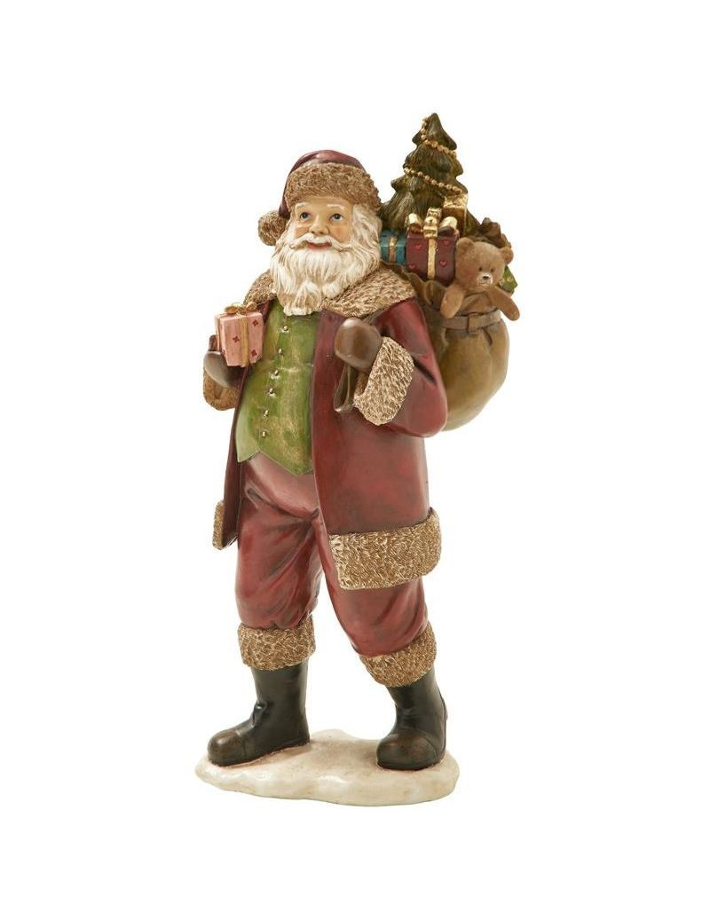 Babbo Natale C/Sacco Regali Resina Brandani