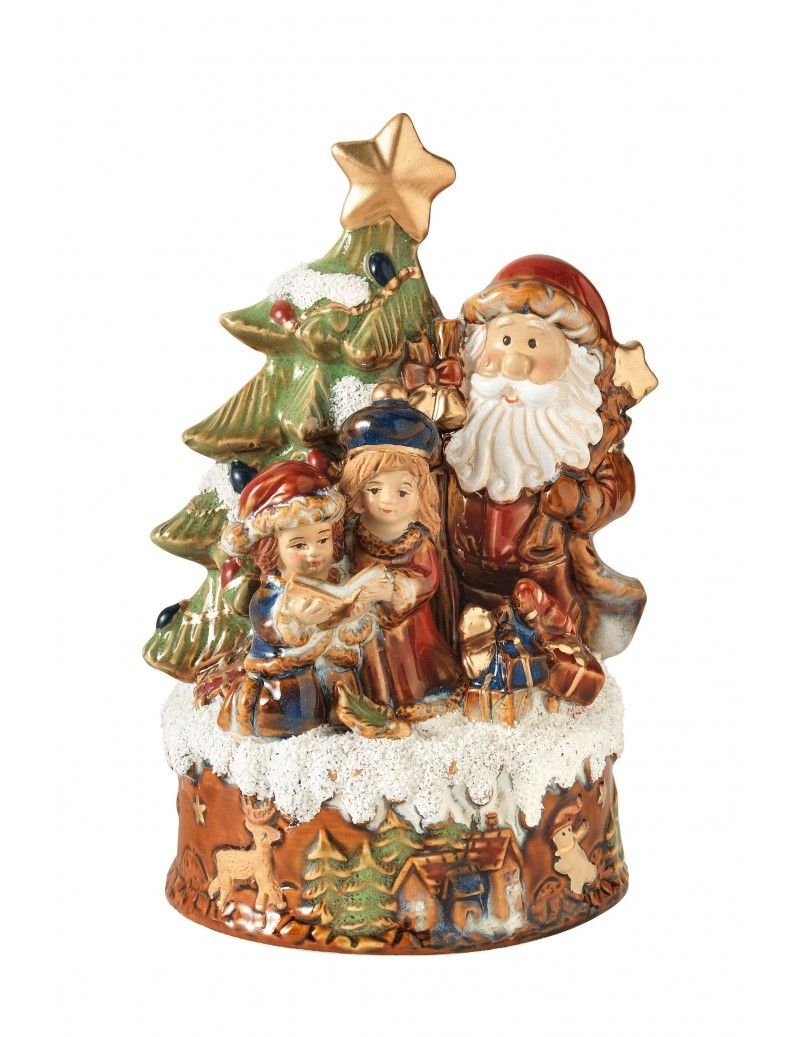 Carillon Babbo Natale Porcellana Brandani