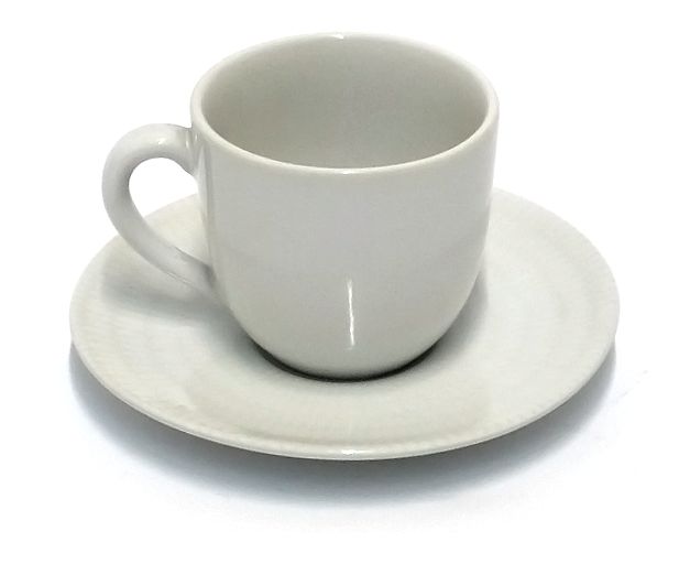 White Rice Sei Tazze Caffe Con Piattino Unitable