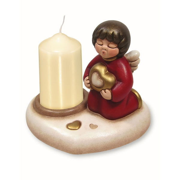 Portacandele Con Angelo Amore Rosso Thun