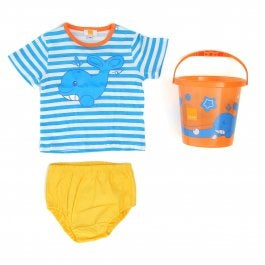 Set Spiaggia Boy (T-Shirt + Copripannolino + Secch Thun