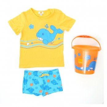 Set Spiaggia Boy (T-Shirt + Costume Boxer + Secchi Thun