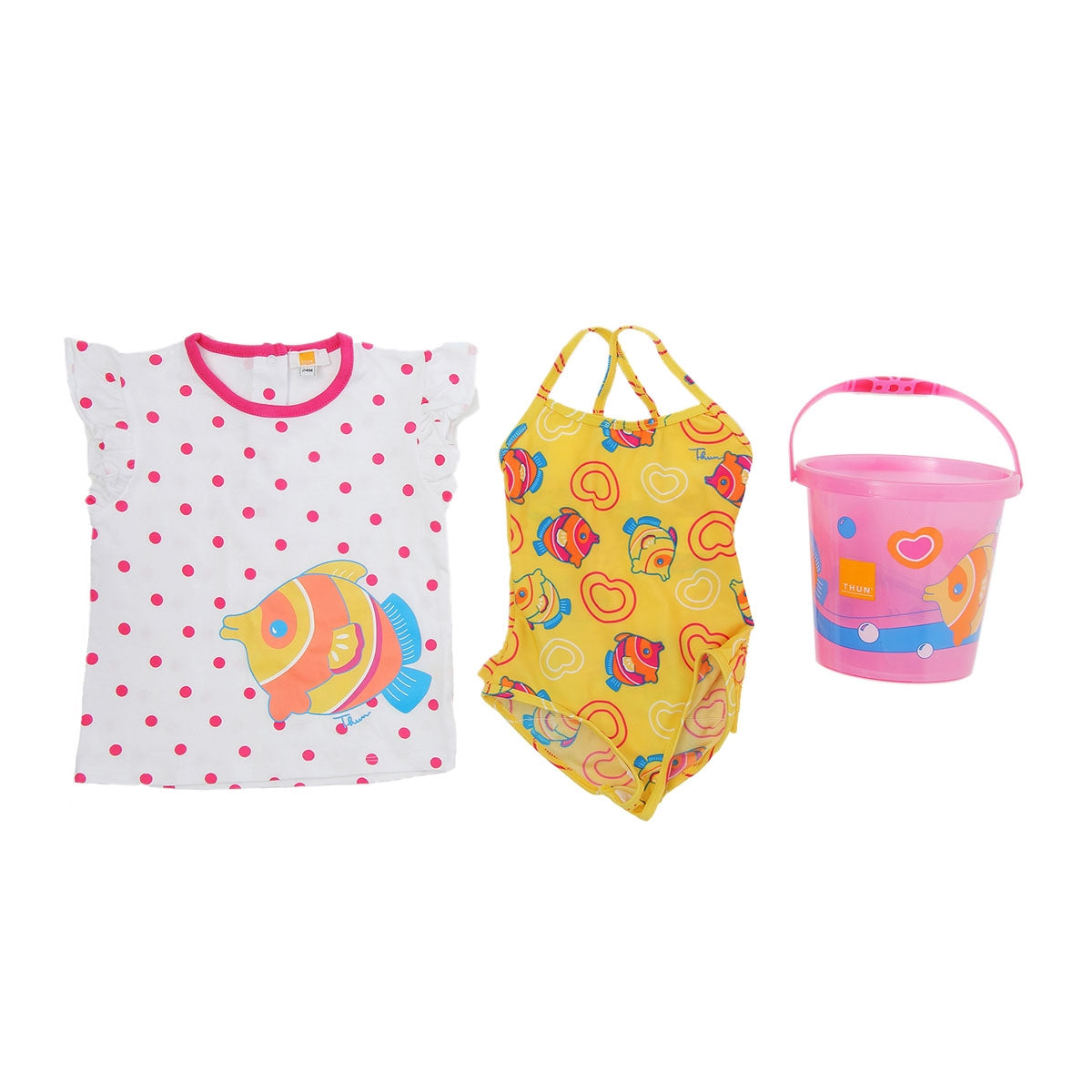 Set Spiaggia Girl (T-Shirt + Copripannolino + Secc Thun