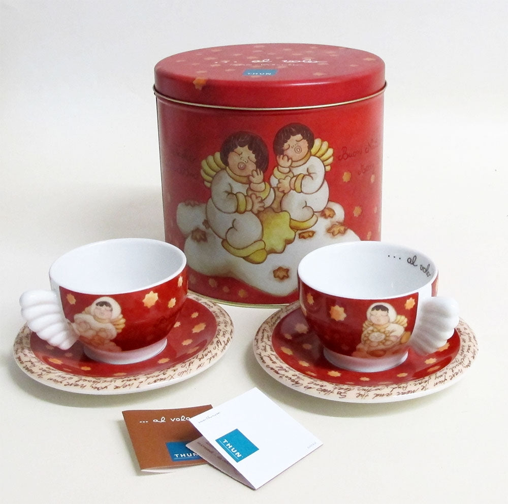 Set 2 Tazze Cappuccino In Barattolo In Latta Thun Thun