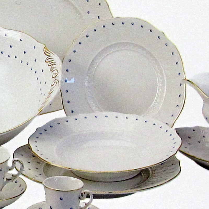 Piatto Rotondo Piano Museo Le Perle Blu Ginori 1735