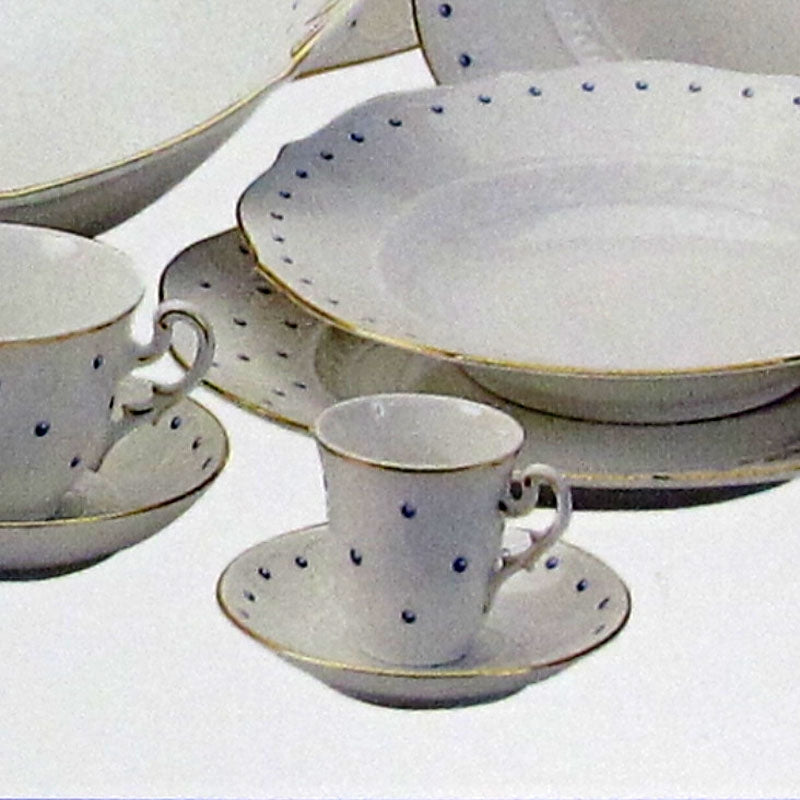 Sei Tazze Caffe C/P Museo Le Perle Blu Ginori 1735
