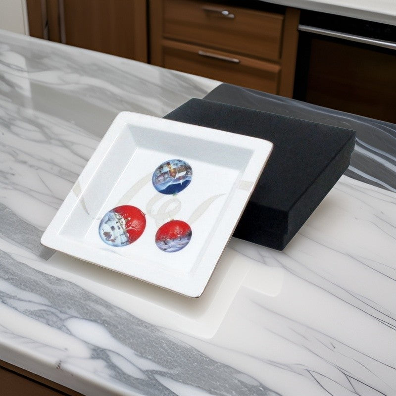 Svuotatasche Paesaggio Invernale Cm 18X18 Ginori 1735